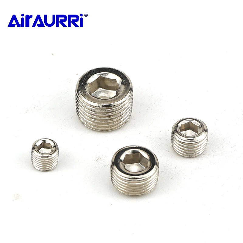 

Thread Socket Head Socket Pneumatic Fittings Plug to Prevent Air Leakage G1/8" 1/4" 3/8" 1/2"PT External