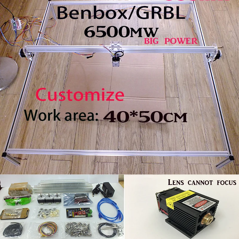 6500mw laser cutter Fancy laser carving 6.5w 40*50cm mini DIY laser engraving machine/IC mark/laser printer/carving work DHLship