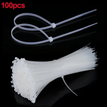 

100 Pcs ABS Plastic Cable Ties Zip Fasten Wire Wrap Strap Fastening P7Ding