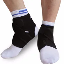 Фиксаторы для лодыжки Для Взрослых Черные фиксирующая поддержка лодыжки Накладка для лодыжки для футбола альпинистские виды спорта 1 шт. регулируемая поддержка лодыжки скоба