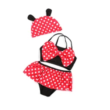 Детские Купальники для малышек для Обувь для девочек детей Плавание костюм комплект сладкий горошек Двойка Плавание костюм и Плавание Кепки для 10- 15 кг для Одежда заплыва Костюмы