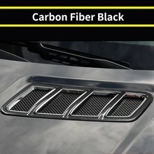2 шт. автомобиль капот Двигатель Рамка для кондиционера крышка отделка углеродного волокна авто аксессуары для Mercedes Benz ML GL GLE W163 W164 W166 W292