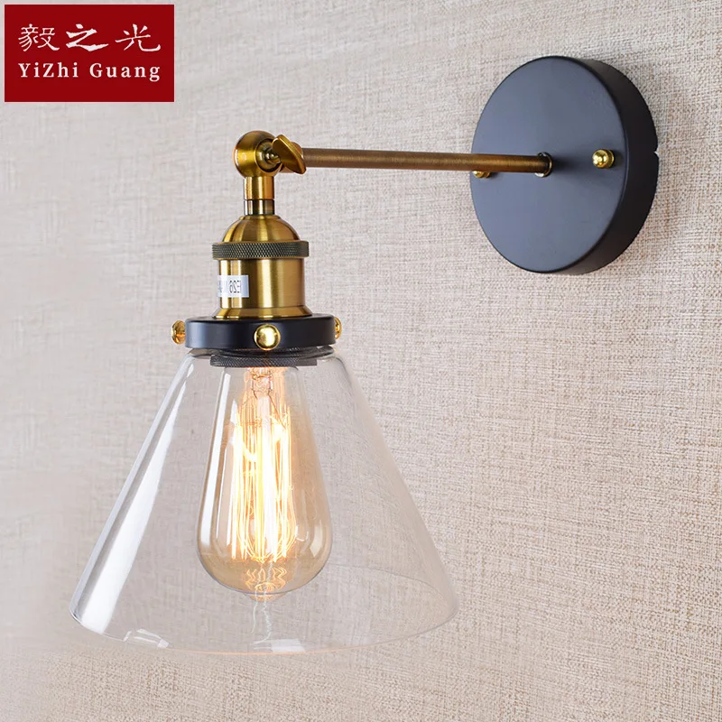 

Nordic modern minimalist led wall lamp personalized glass wall lamp aisle lamp bedroom restaurant Lamps lighting