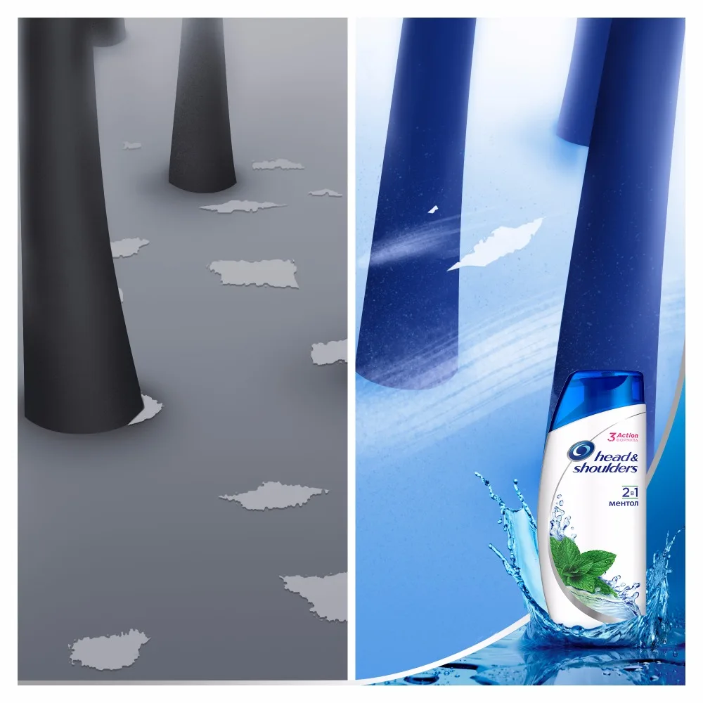 Шампунь против перхоти HEAD & SHOULDERS 2в1 ментол 600 мл|head shoulders|dandruff shampooshampoo dandruff |