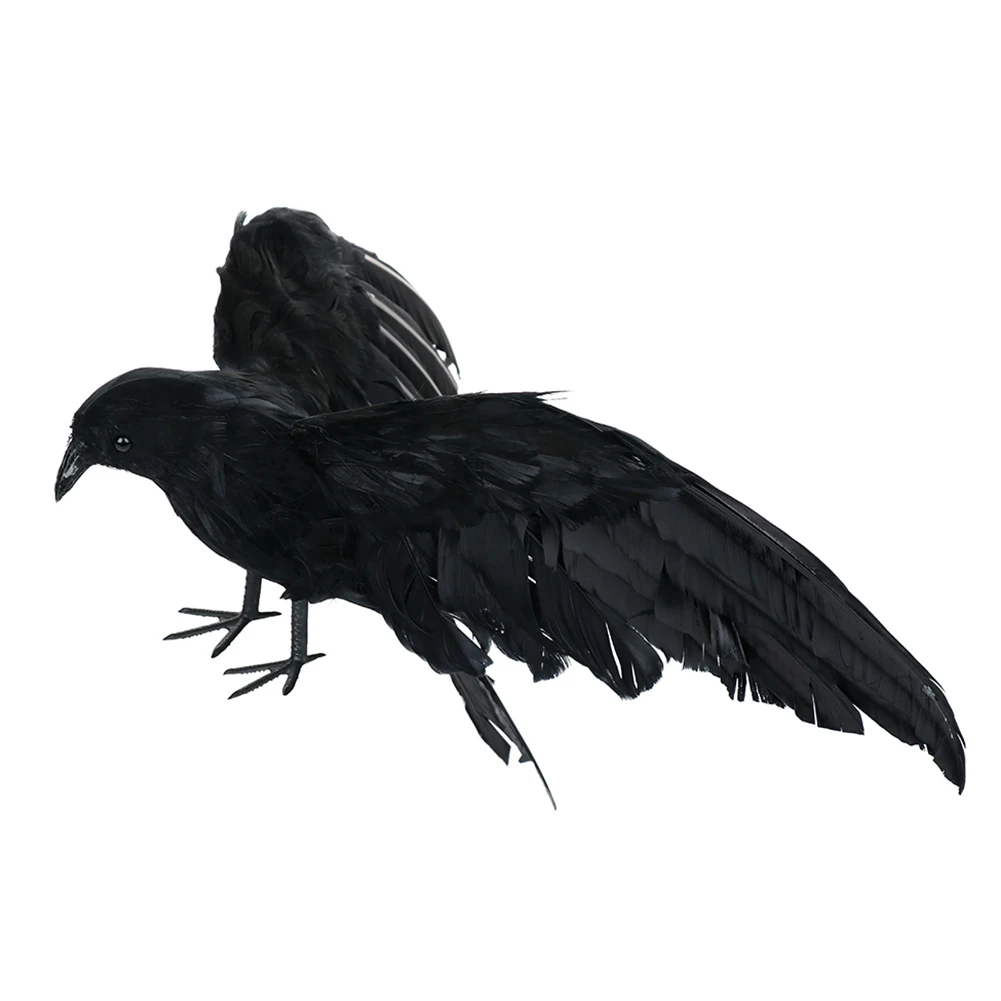 

Simulated Crow for Party Decoration Crow Decoys Halloween Raven Large Crow Prop