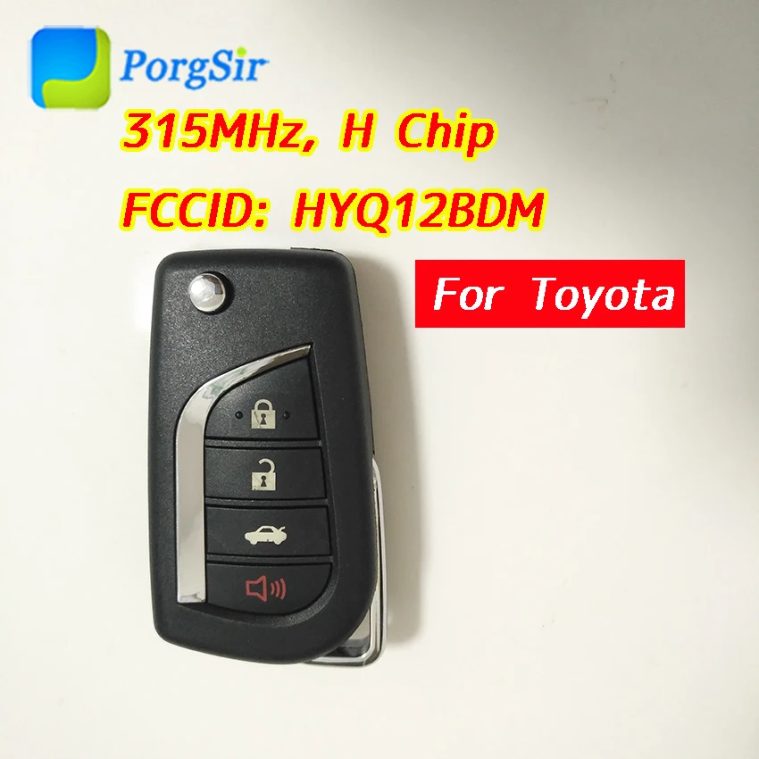 

3+1 Button 4 Button 315 MHz Remote Control Key For Toyota Camry Corolla Camry With H Chip FCCID: HYQ12BDM P/N: 89070-02880