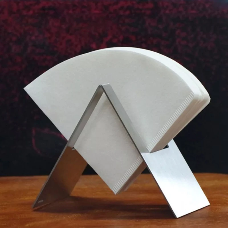 

Stainless Steel Coffee Filter Holder - Coffee Paper Storage Rack V60 Coffee Filter Paper Container Stand