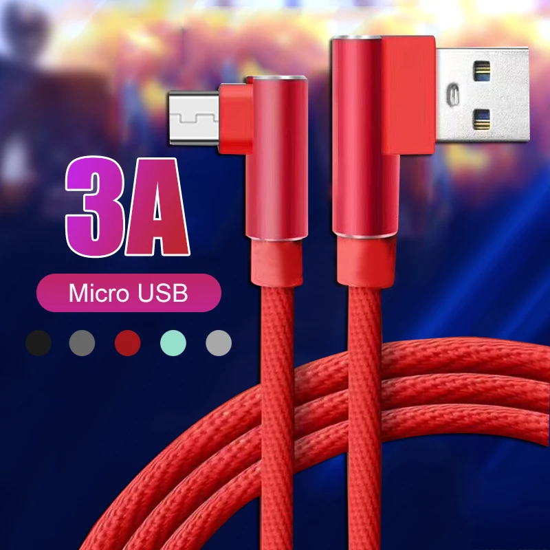 

3A Fast Charging Micro USB Cable Microusb Charger Cord For Samsung Xiaomi Redmi For Huawei Honor Tablet Android Phone Data Cable