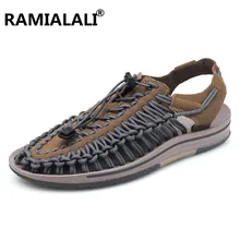 Летние мужские сандалии; Мужская Летняя обувь; Модная Повседневная пляжная глубокая дышащая обувь; Мужская обувь высокого качества