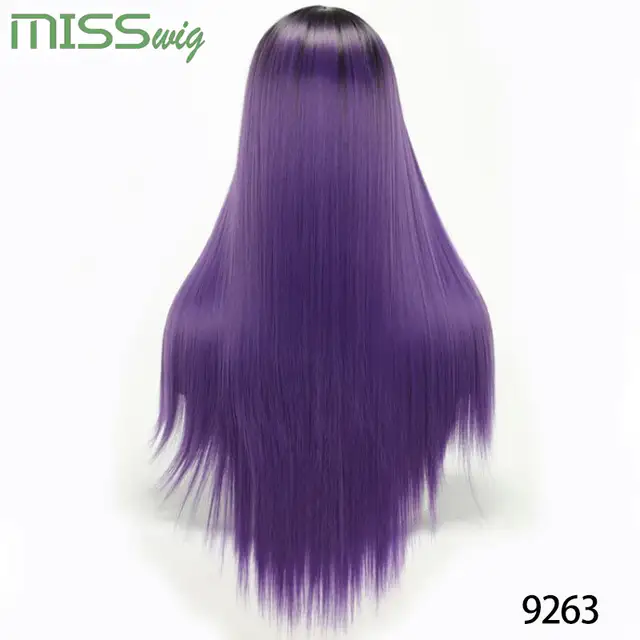 Miss Wig Long Green Straight Wigs Synthetic Hair Wig For Women