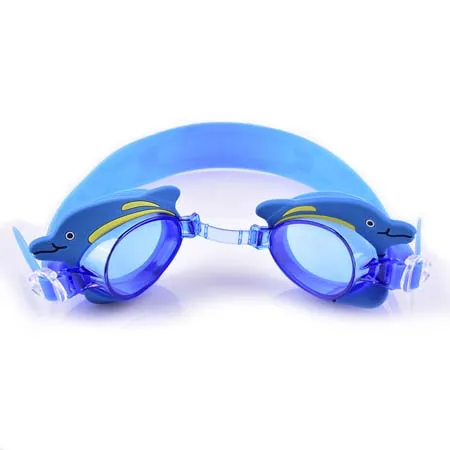 УФ мужские и женские детские очки для плавания, водонепроницаемые и противотуманные очки для плавания, очки для дайвинга с рисунком из мультфильма - Цвет: Blue