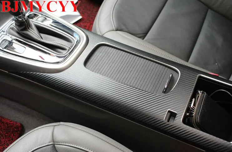 Bjmycyy Бесплатная доставка автомобиль центральный ящик подлокотник углеродное волокно наклейки для Chevrolet Malibu 2013 2014