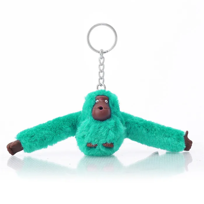 Cute 3D Monkey Plush Doll Pendant Keychain For Handbag Messenger Bag Purse Pom Pom Orangutan Plush Toy Animal Keyring Accessory (23)