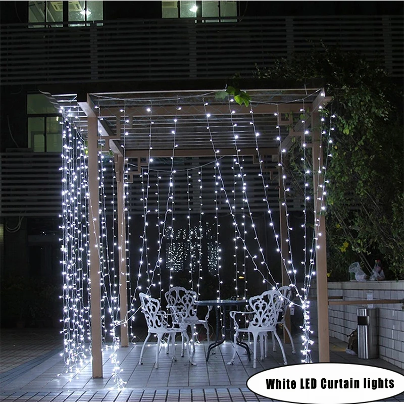 

8 * 3m 800 Bulbs LED luces de navidad Curtain lights christmas string light Garland new year holiday party wedding decorations