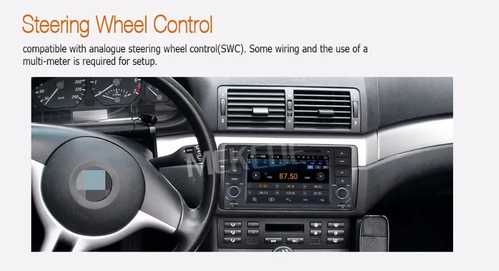 Top Android8.1 car audio gps player for BMW E46 3 Series M3 1998-2006 with dvd player radio ipod rds support swc tpms 11