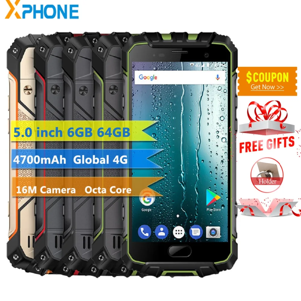 

Ulefone Armor 2 Triple Proofing 6GB/64GB IP68 Waterproof Fingerprint Identification 5.0'' Android 7.0 MTK Helio P25 Octa Core