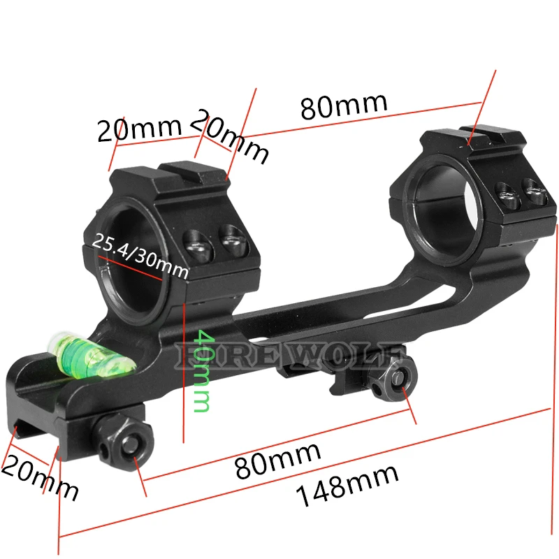 FIRE WOLF Bk прицел крепления 1 дюйм/30 мм кольцо винтовка Оптический Пикатинни Вивер рельс с пузырьком уровень на прицел винтовки крепление двунога для винтовки