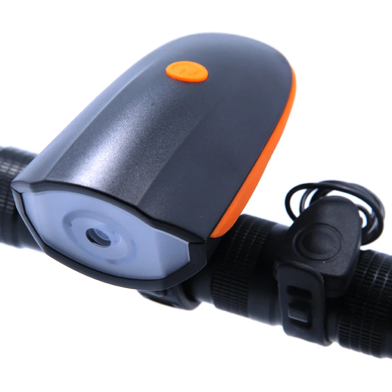 2 IN 1 LED Bike Light With electric Bell trembler buzzers horn switch Cycling Bicycle Lamp Battery Built-in USB Charging