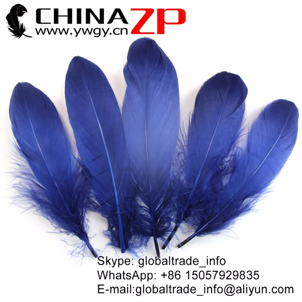 

CHINAZP оптом, 200 шт./лот, изящные, окрашенные, темно-синие, мягкие гусиные перья, перо для шляп, украшение для костюма