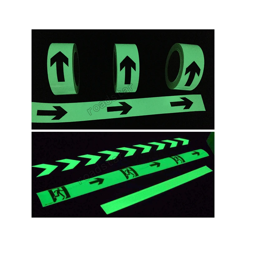 5CM X 5M glow in the dark tape lasting 4 hours Luminous film for safety