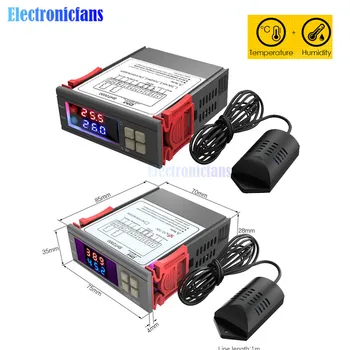 

DC 12-72V / AC 85-230V 10A SHT2000 LED Digital Thermostat Hygrometer Thermometer Control Temperature Humidity Controller Meter