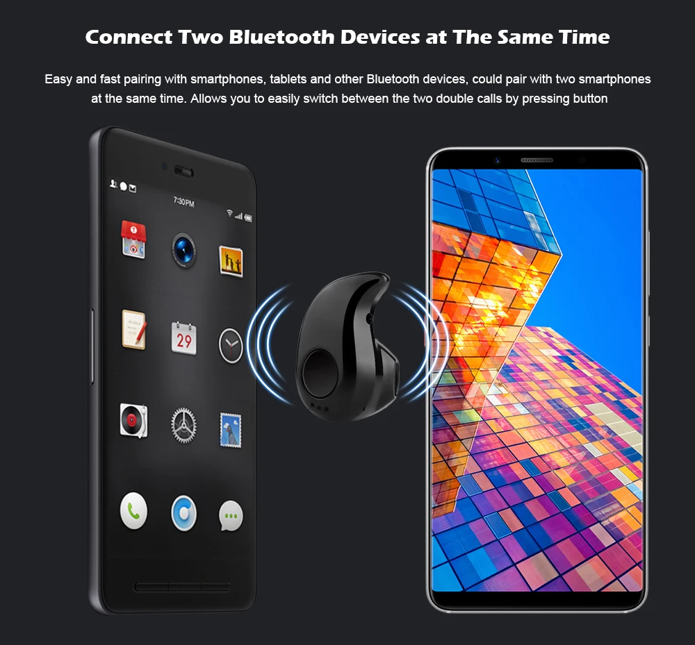 S530 Mini Wireless Bluetooth Earbuds Invisible Earphone with Microphone