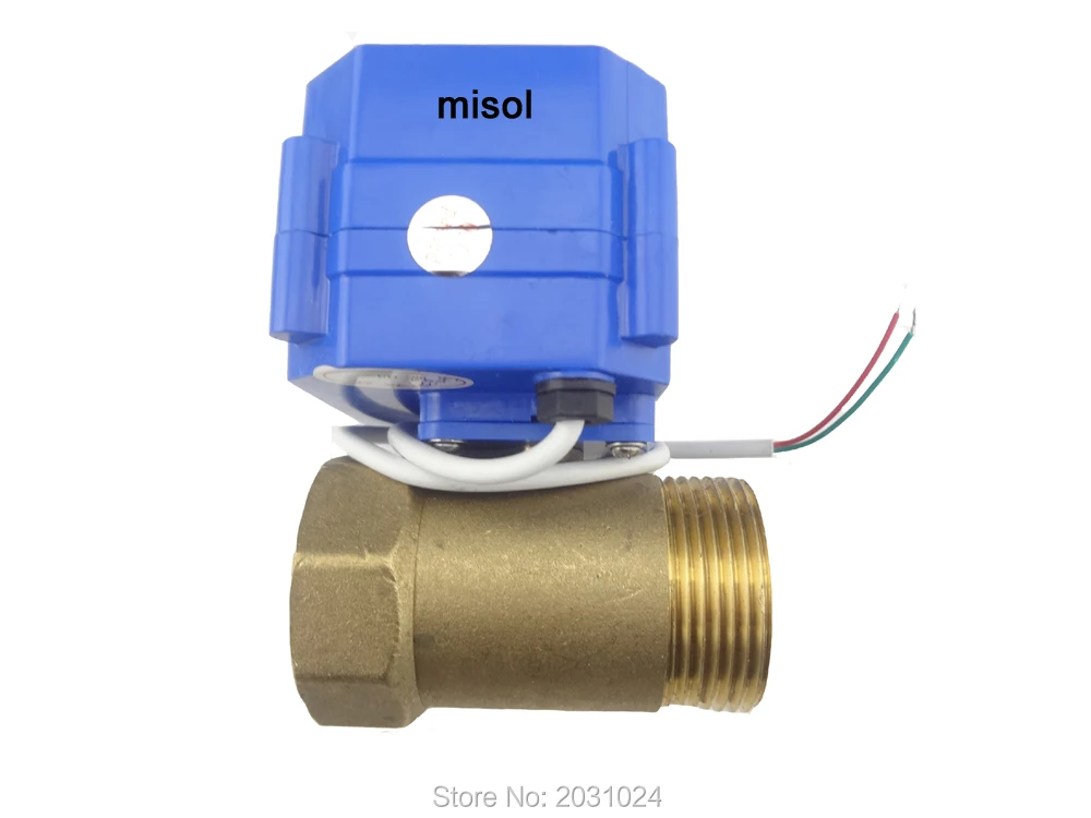 10 шт. моторизованный шаровой кран G1 1/" DN32(уменьшить порт) 2 way, 12 v, электрический клапан