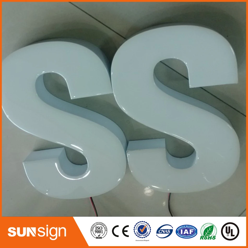 

3D painted 304 stainless steel outdoor metal channel letter