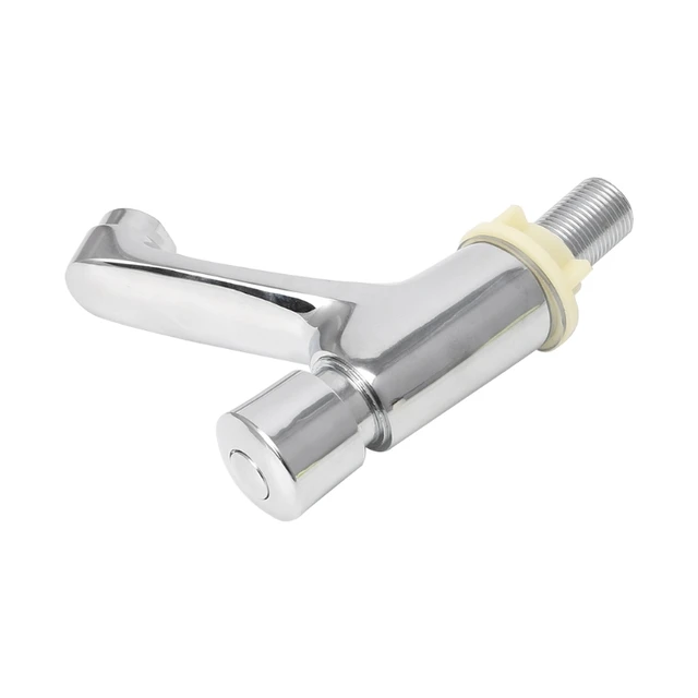 HNGCHOIGE Auto Self Closing Water Saving Tap Bathroom Basin Cold Faucet Delay Push Button