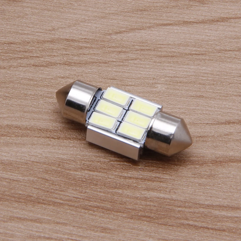 1 шт. автомобильная лампа гирлянда с двойным наконечником 5630 SMD 6 светодиодов 31 мм