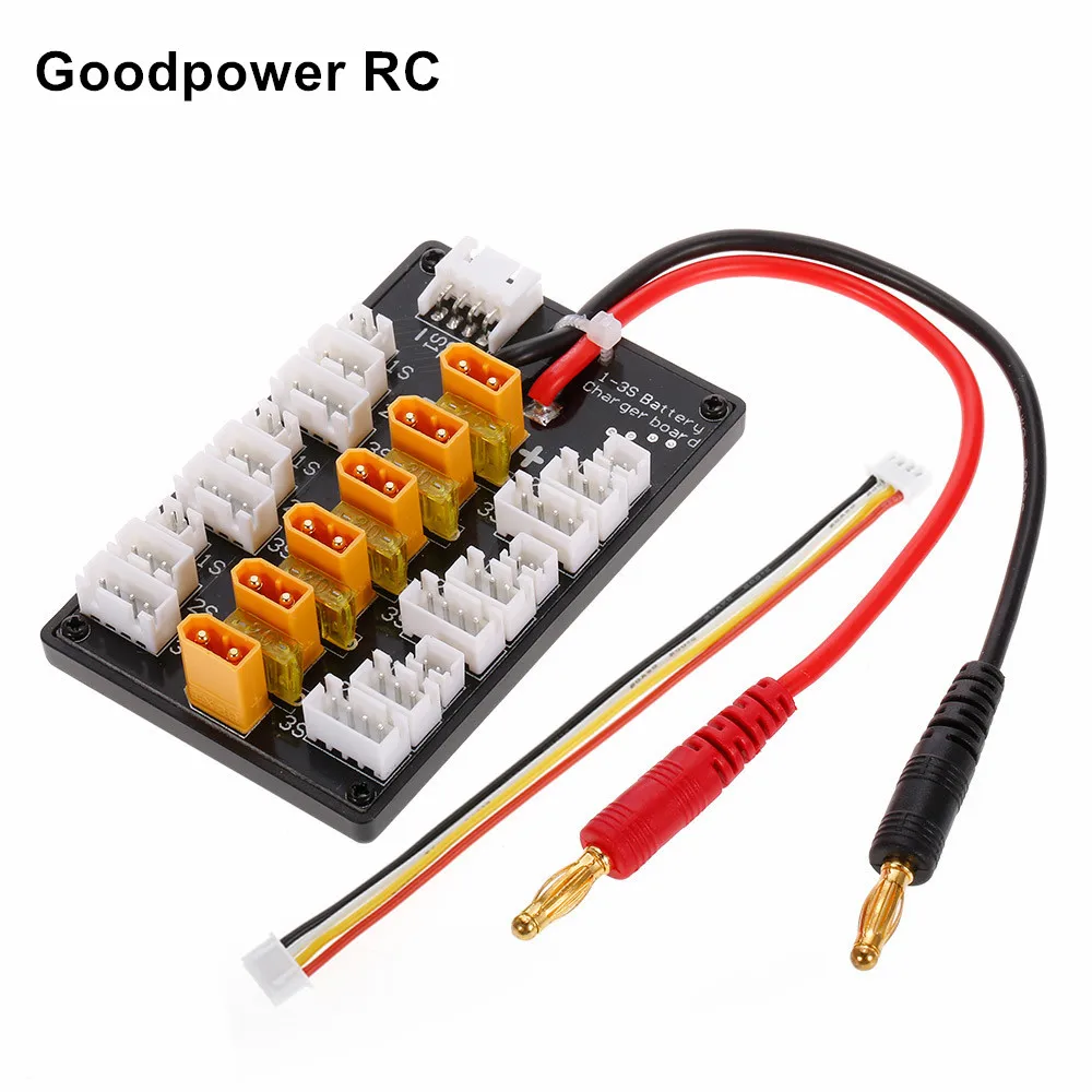 

6 Packs XT30 1S 2S 3S 20A XT30 Plug Lipo Battery Parallel Charging Board for IMAX B6 Charger RC Car Drone Balance Charge Part