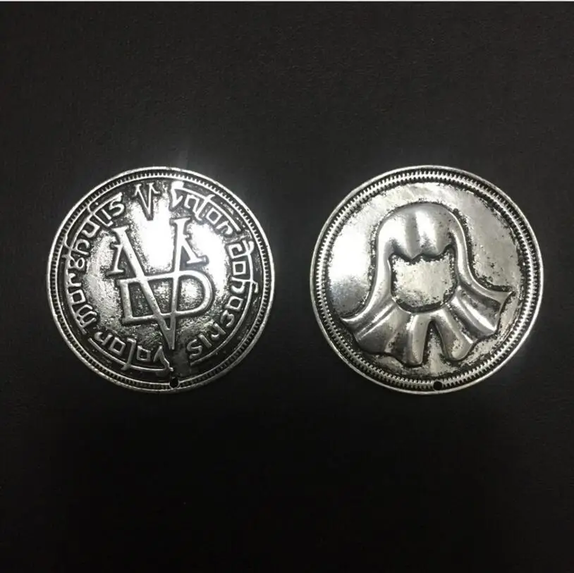 

1pcs Halloween A Song of Ice and Fire Game of Faceless Thrones Coin Valar Morghulis Jaqen H'ghar Aaliyah Badge 1:1 Christmas Toy