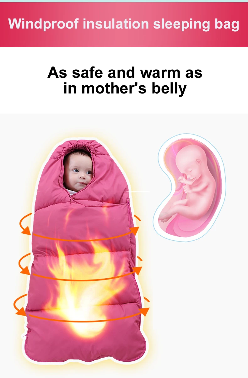 Конверт детский конверт для сна для новорожденных зимняя коляска кровать Пеленальное Одеяло интеллектуальный контроль температуры детский спальный мешок