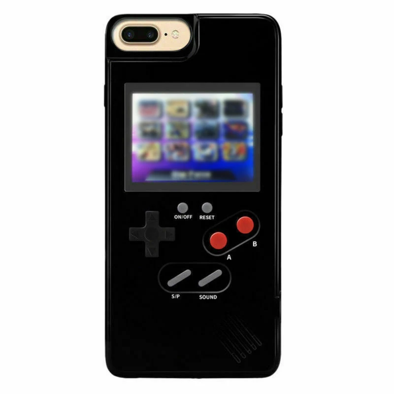 Резиновая задняя крышка Tetris GameBoy чехол для iPhone Xs Max Xr X TPU gameboy чехол для телефона для iPhone 6 7 8 Plus - Цвет: Black