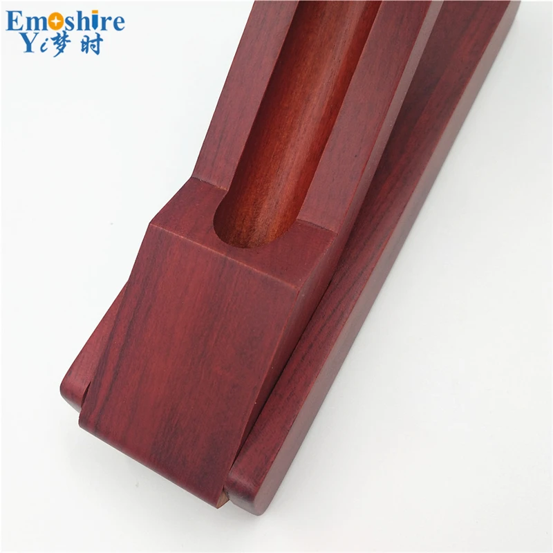 Emoshire Factory outlet safflower pear wood flip pen pen pen box red wood pencil case custom wooden pencil box spot wholesale (4)