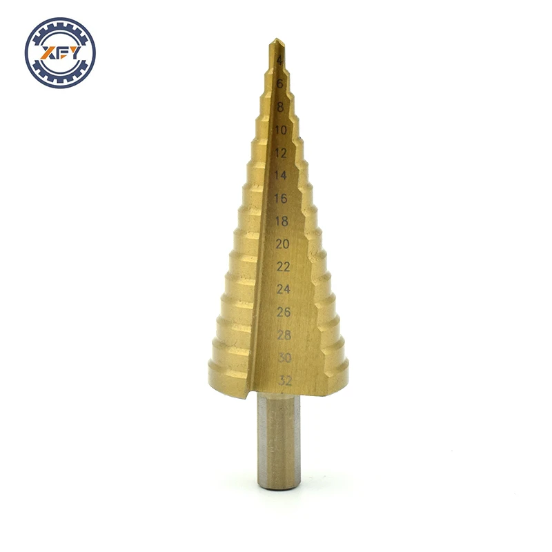 

5Pcs 4-32mm The Pagoda Shape HSS Triangle Shank Pagoda Metal Steel Step Drill Bit Hole Cutter Cut Tool Drill Countersink