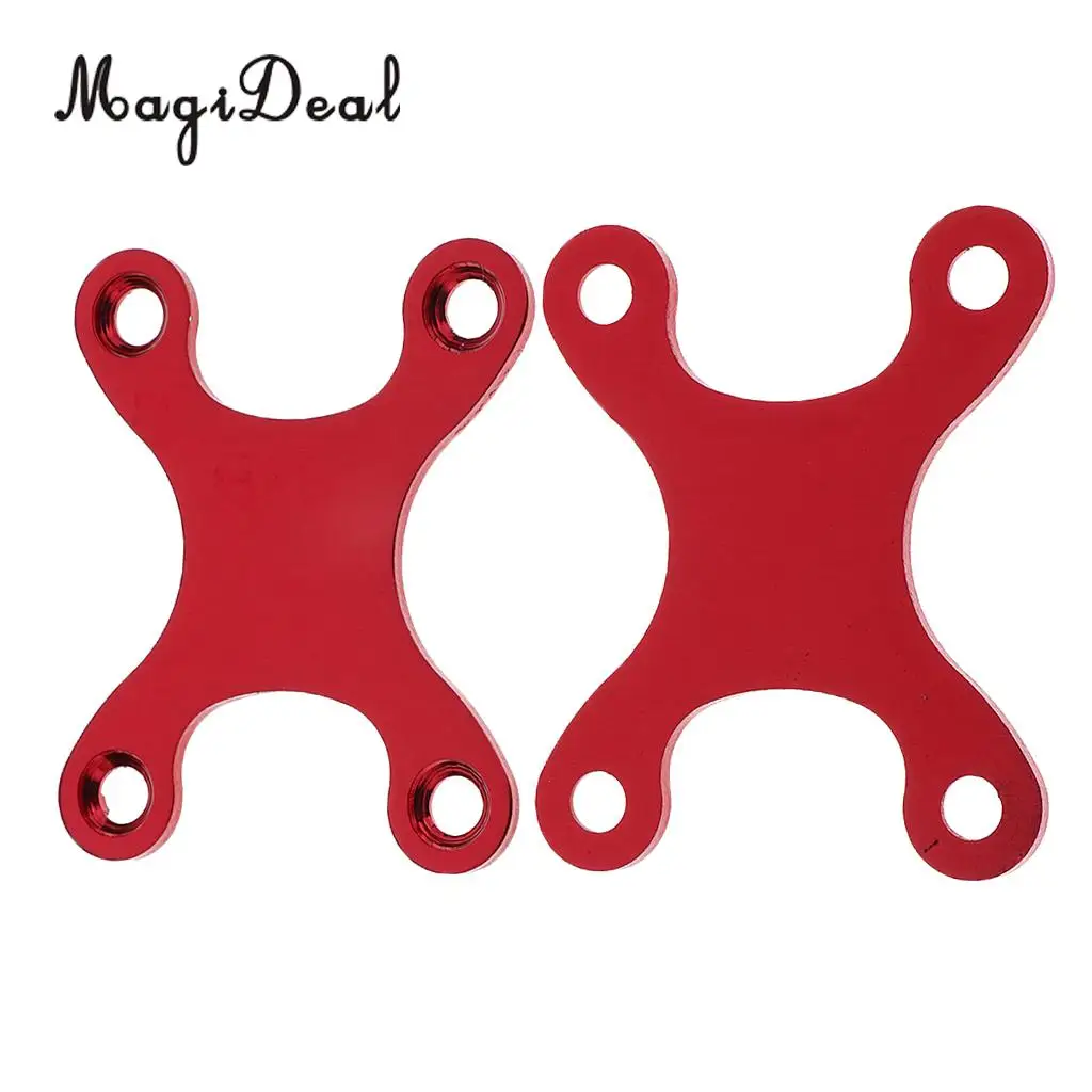 MagiDeal 2pcs Aluminum Alloy Skateboard Longboard Anti Sinking Gasket Prevent Sag Red