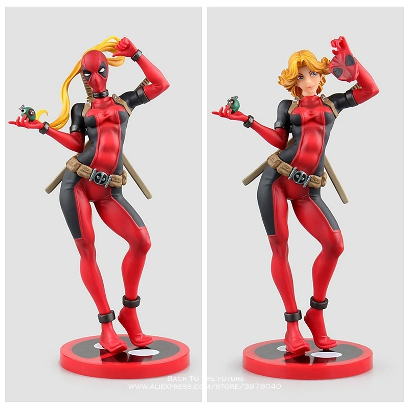 Disney Marvel X men Lady Deadpool Bishoujo 23 5 см Железный человек фигурка аниме мини украшение