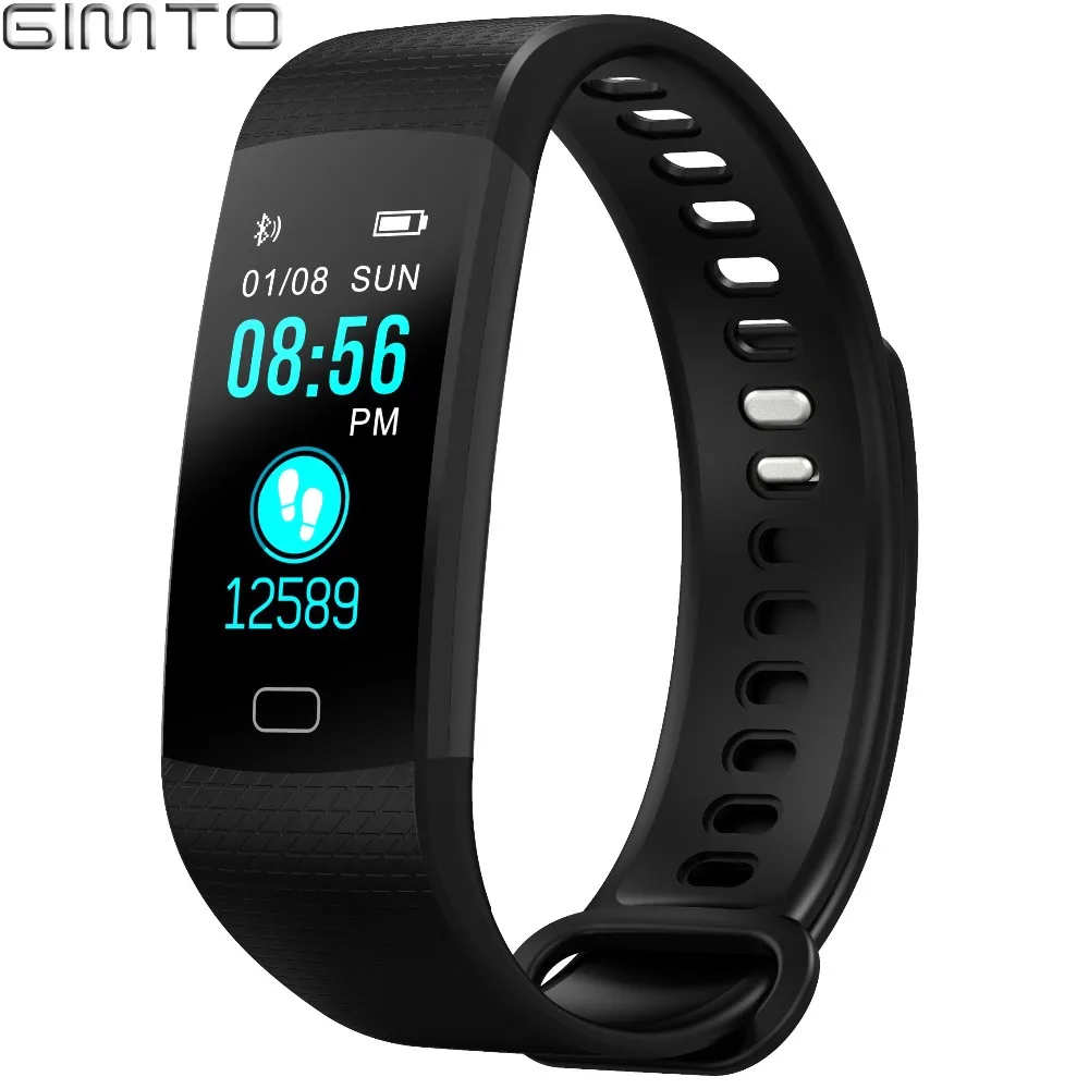 

GIMTO 2018 Outdoor Sport Smart Bracelet Watch Women Men Clock Digital Step Heart rate Blood Pressure Pedometer For iOS Android