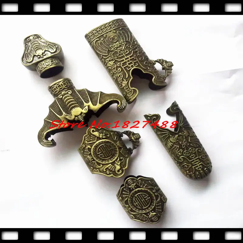 Ручная работа металлические поделки китайская тема TaiChi/WuShu Jian Sword Kirsite Fitting Bat для