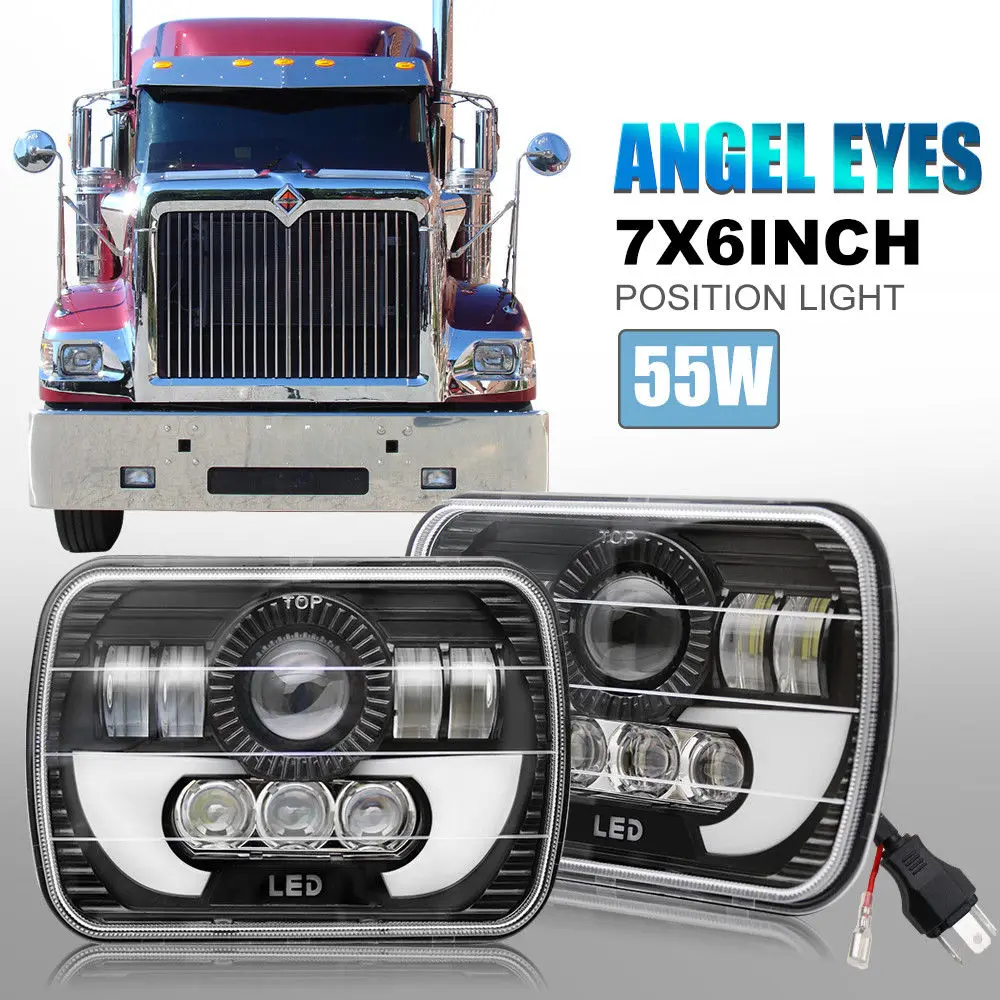 CO LIGHT 5X7 7X6" LED Headlight 55W 6000K Sealed Beam Projector Upgrade