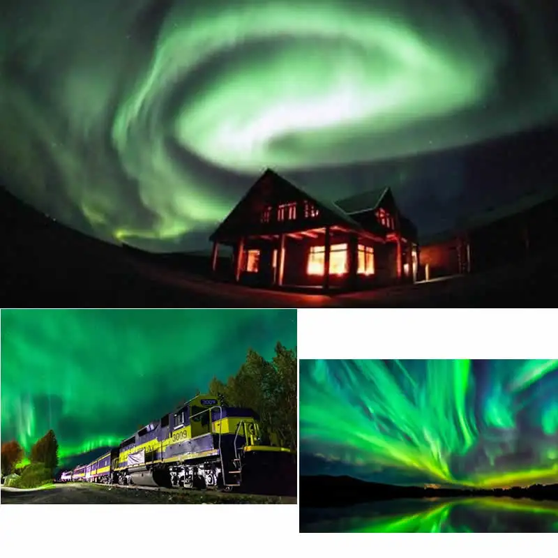 

New Full Diy 5D Amazing Northern Lights Diamond Painting Cross Stitch Embroidery Beauty Scenery Square Diamond Mosaic Crafts C