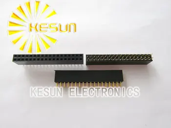 

80PCS 2.54mm 2 X 18 Pin Gold-plated Double Row Straight Female Pin Header ROHS