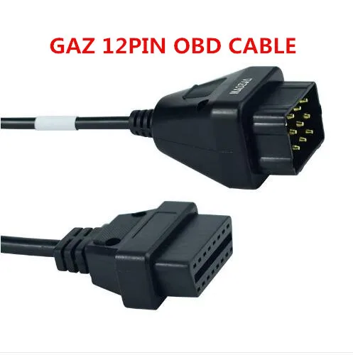 Хорошее качество ГАЗ 12 Pin 12Pin папа к OBD OBD2 OBDII DLC 16 Женский адаптер автомобильного