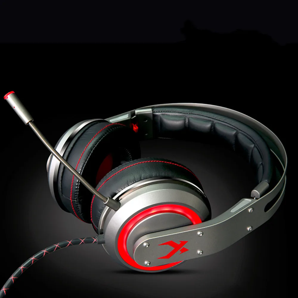 Top Quality XIBERIA T19 Vibration Gaming Headset With Mic Super Stereo Bass PC Gamer Headphones With LED Light For PC Computer