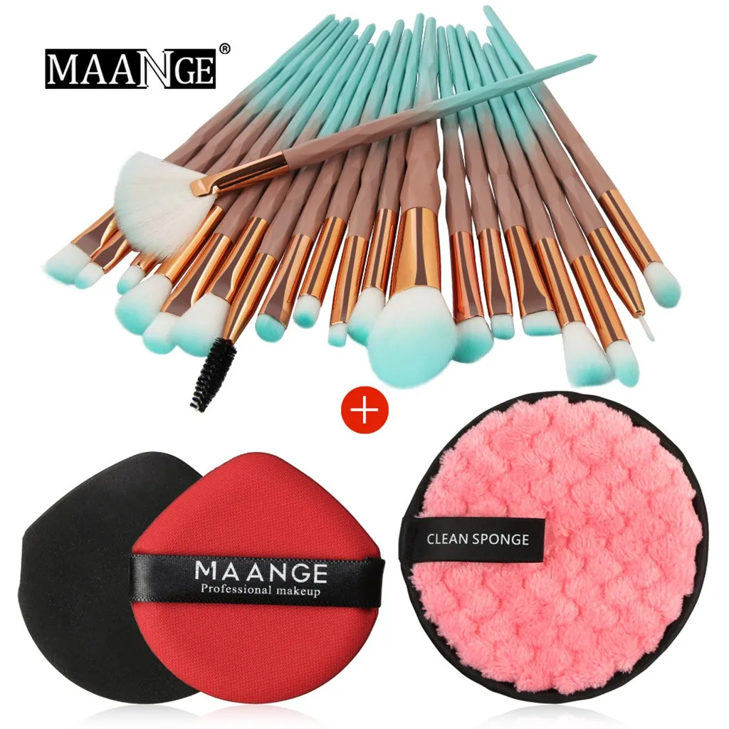 

20 PCS/set Make Up Makeup Brushes With Pressed powder Foundation Eyebrow Eyeliner Blush Cosmetic Concealer Brushes