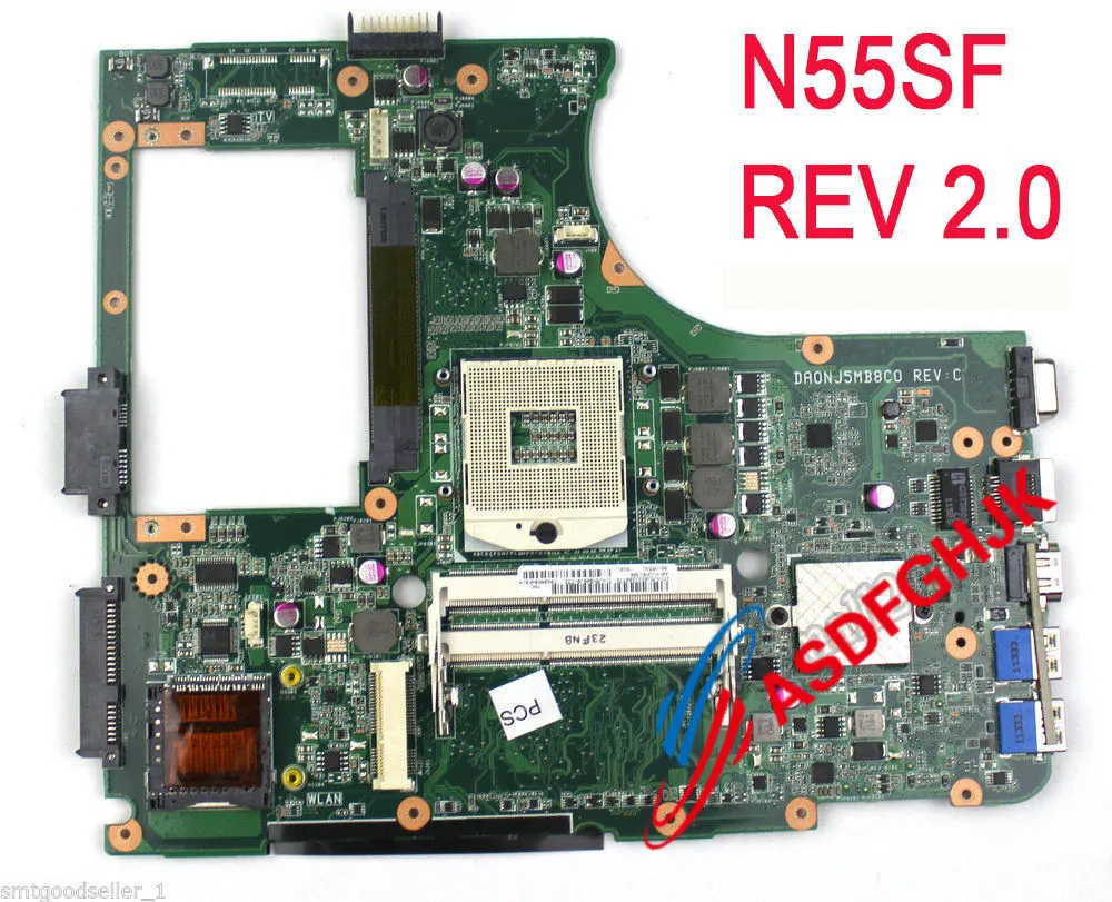 Материнская плата для ASUS N55SF N55SL N55S 60-N1OMB1300 материнская 100% проб. ОК | Компьютеры и