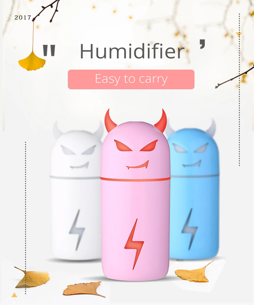 

Creative gift Air Humidifier Magic Cow Style Essential Oil Aroma Diffuser with 7 Changing Led Night Light For Office Car Home