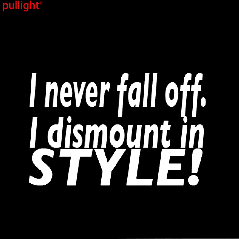 I never fall off BUMPER STICKER FUNNY CAR WINDOW STICKER VINYL DECAL