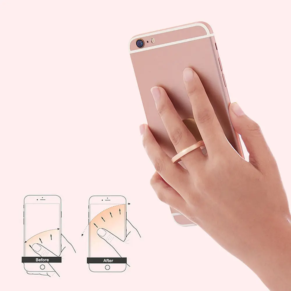 Magic Metal Finger Ring Holder 360 Rotating Stand For Iphone 7 plus 8 Samsung Galaxy s8 plus s7 edge Xiaomi Cell Phone Universal